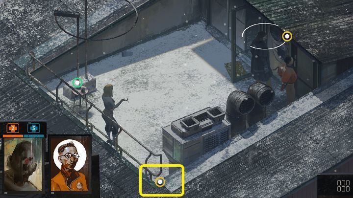 To sekretny quest i możecie go odblokować docierając na balkon na dachu Whirling-in-Rags - Disco Elysium: Spytaj grającego w petankę o konwalie - solucja - Disco Elysium - poradnik do gry