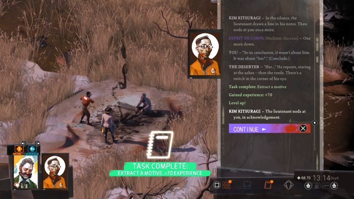 W końcowej części rozmowy możecie poznać powód zamordowania wisielca - nie trzeba już zaliczać dodatkowych testów umiejętności - Disco Elysium: Wyciągnij z niego motyw - solucja - Disco Elysium - poradnik do gry