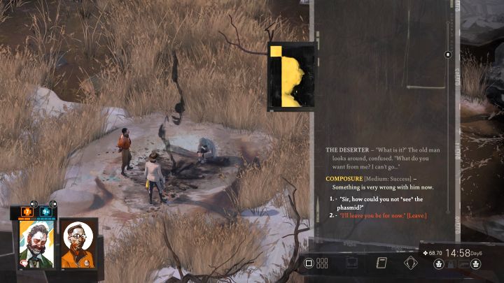 Na koniec zadania musicie powrócić do Dezertera - Disco Elysium: Przyjrzyj się straszykowi - solucja - Disco Elysium - poradnik do gry
