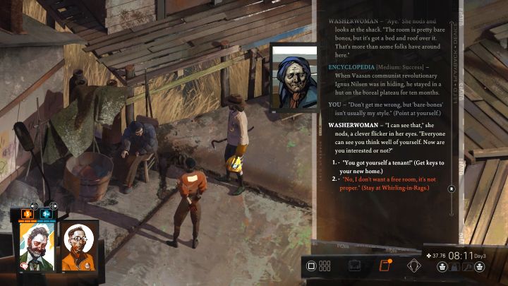 2 - Disco Elysium: Jak nie płacić za nocleg w Whirling-in-Rags? - Disco Elysium - poradnik do gry