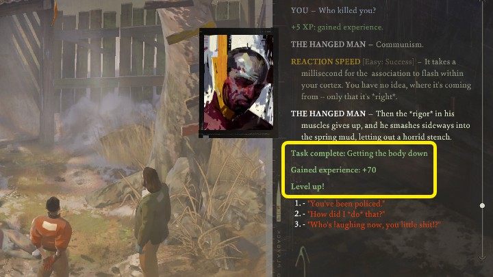 W grze Disco Elysium należy zdobywać punkty doświadczenia (Experience Points), aby awansować na kolejne poziomy i zdobywać punkty umiejętności (Skill Points) - Disco Elysium: Rozwój postaci - Disco Elysium - poradnik do gry