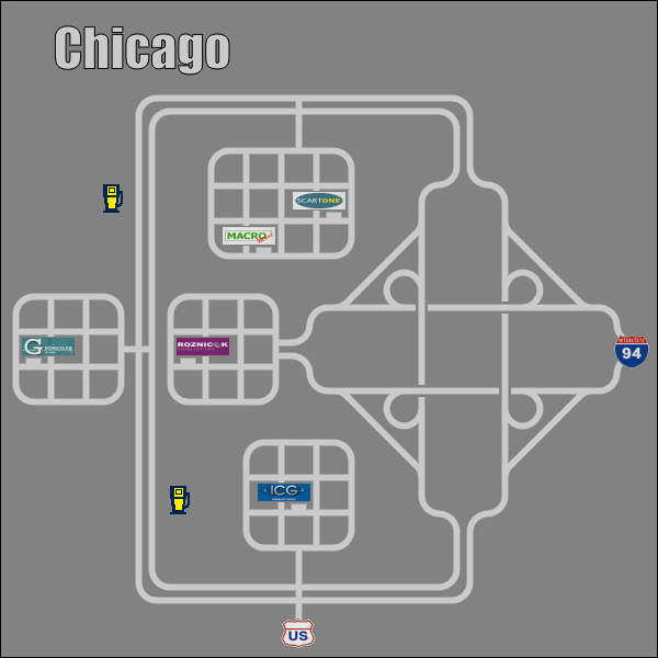 1 - Środkowy wschód - Chicago | Mapy | Hard Truck 18 Wheels of Steel - Hard Truck 18 Wheels of Steel - poradnik do gry
