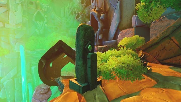 Ten monolit znajduje się na najwyższym piętrze tej konstrukcji, zaraz obok śladów żółtych rąk - Call of the Sea: Obniżenie poziomu wody - zagadka, rozdział 5 - Call of the Sea - poradnik do gry