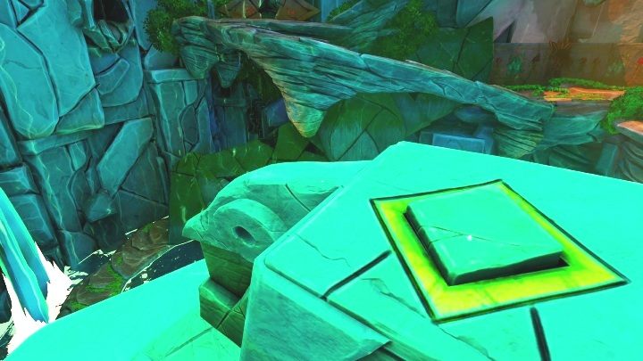 Ten monolit znajduje się na samym końcu kamiennej ścieżki, koło wodospadów - Call of the Sea: Obniżenie poziomu wody - zagadka, rozdział 5 - Call of the Sea - poradnik do gry