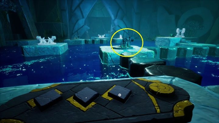 Jako pierwszą ścieżkę stwórzcie taką, aby głowy były ułożone w Waszym kierunku oraz w prawą stronę - Call of the Sea: Kamienne przejście - zagadka, rozdział 6 - Call of the Sea - poradnik do gry