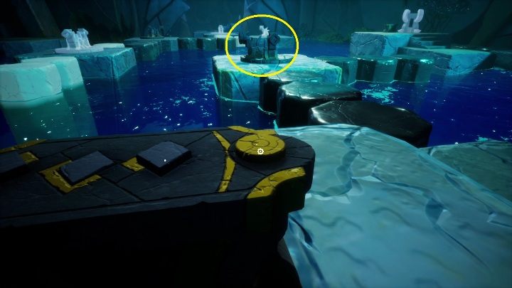 Wróćcie na pierwotną pozycję, przestawcie pierwszą czarną figurę w lewo i w swoim kierunku, a kolejną w Waszym oraz w prawo - Call of the Sea: Kamienne przejście - zagadka, rozdział 6 - Call of the Sea - poradnik do gry