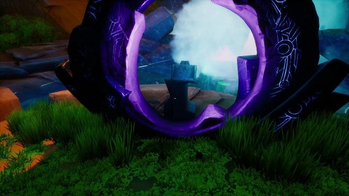 Pamiętajcie jednak, że fioletowe okręgi zawsze zmienią waszą formę i przeniosą was do innej części lokacji - tego nie można cofnąć - Call of the Sea: Rozdział 5, Zatopione - solucja, opis przejścia - Call of the Sea - poradnik do gry