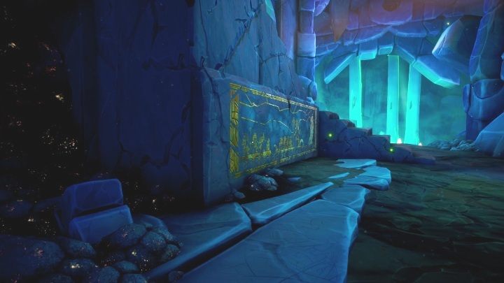 Ten mural znajduje się zaraz na wejściu do jaskini - Call of the Sea: Rozdział 5, Zatopione - malowidła ścienne - Call of the Sea - poradnik do gry