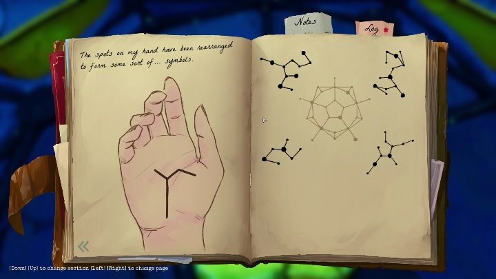 Ten symbol znajdziecie oglądając znak na środku jaskini, pomiędzy kamiennymi monolitami - Call of the Sea: Rozdział 6, Fhalgofn - notatki - Call of the Sea - poradnik do gry