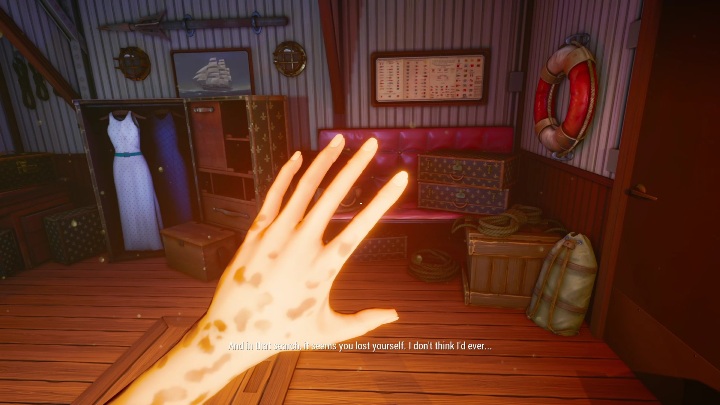 Po przebudzeniu postać oznajmi, że to nie jej pierwszy taki koszmar - Call of the Sea: Prolog, Rodzinna pamiątka - solucja, opis przejścia - Call of the Sea - poradnik do gry