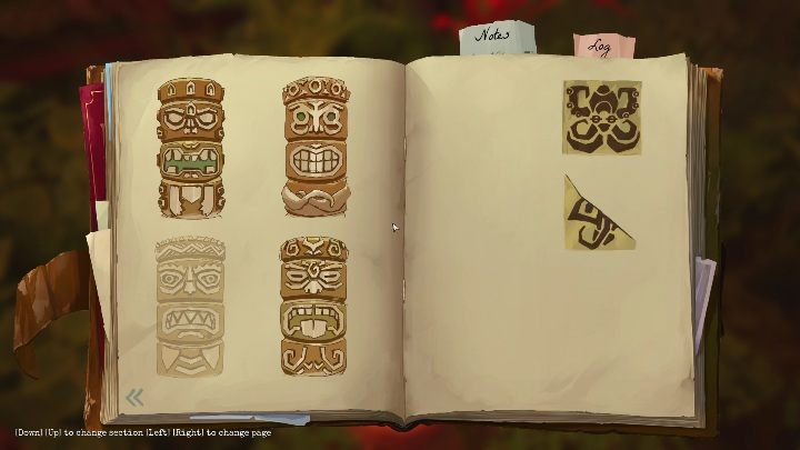 Ostatni tiki znajdziecie przy chatce, po prawej stronie schodów - Call of the Sea: Totem - zagadka, rozdział 2 - Call of the Sea - poradnik do gry