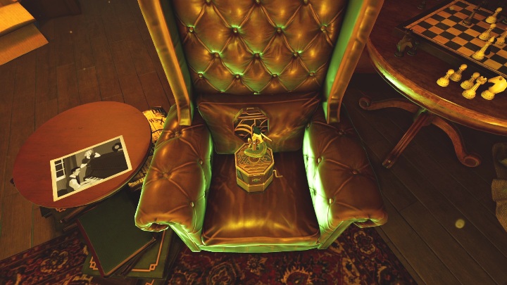 Aby wyjść z tej dziwnej wizji musicie uruchomić pozytywkę - Call of the Sea: Rozdział 4, Niezły występ - solucja, opis przejścia - Call of the Sea - poradnik do gry