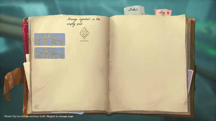 Wskazówkę do ułożenia symboli znajdziecie w pustym, kamiennym basenie - Call of the Sea: Rozdział 4, Niezły występ - notatki - Call of the Sea - poradnik do gry