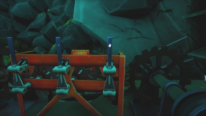 Po pociągnięciu za wszystkie 3 dźwignie maszyna zacznie działać - Call of the Sea: Zasilanie - zagadka, rozdział 4 - Call of the Sea - poradnik do gry