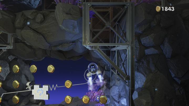 Pozbieraj wszystkie monety i weź 1 element układanki - Astros Playroom: Jaskinie buforowania - solucja, opis przejścia - Astros Playroom - poradnik do gry