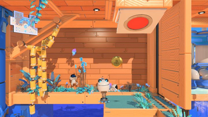 Przeskakuj po platformach w górę i zbierz po drodze 2 element układanki - Astros Playroom: Sprężynowe spa - solucja, opis przejścia - Astros Playroom - poradnik do gry