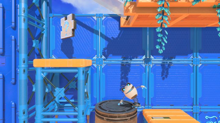 Udaj się po platformach w lewo, po drodze zgarniając 4 element układanki - Astros Playroom: Sprężynowe spa - solucja, opis przejścia - Astros Playroom - poradnik do gry