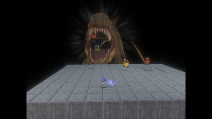 Po wejściu na arenę, Astro otrzyma 2 serca - Astros Playroom: T. Rex - boss, jak pokonać? - Astros Playroom - poradnik do gry