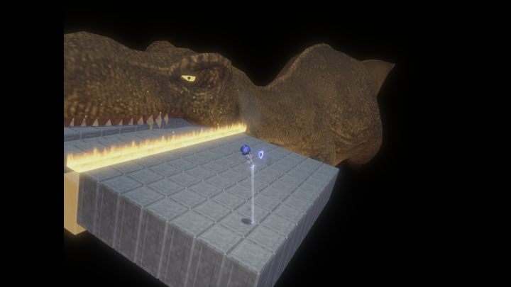 Po 3 ugryzieniu, Boss zacznie przechylać arenę oraz wypuści w twoją stronę falę uderzeniową - Astros Playroom: T. Rex - boss, jak pokonać? - Astros Playroom - poradnik do gry