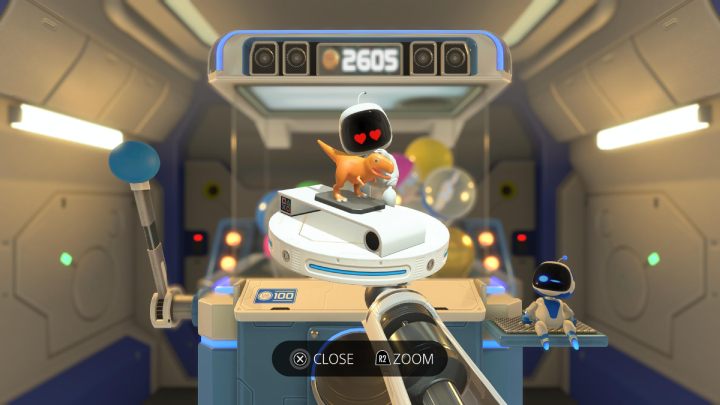 W Laboratorium PlayStation, naprzeciwko wejścia, znajdziecie maszynę losującą - Astros Playroom: Figurki botów - lista - Astros Playroom - poradnik do gry