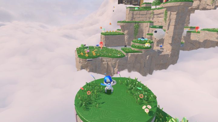 Wyciągnij kolejny kabel i idź po nim do następnej części obszaru - Astros Playroom: Wietrzna brama - solucja, opis przejścia - Astros Playroom - poradnik do gry