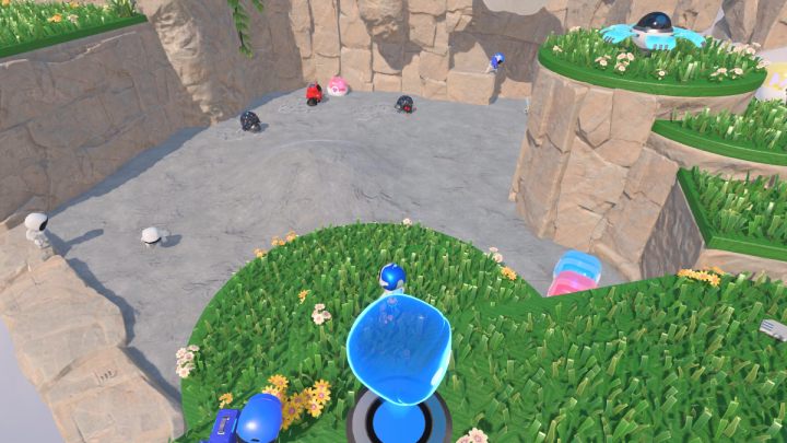 Zeskocz w błoto i zbierz 3 zbiorniki z monetami - Astros Playroom: Wietrzna brama - solucja, opis przejścia - Astros Playroom - poradnik do gry