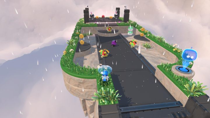 Wróć na górę, będzie tam spora ilość wrogów - Astros Playroom: Wietrzna brama - solucja, opis przejścia - Astros Playroom - poradnik do gry