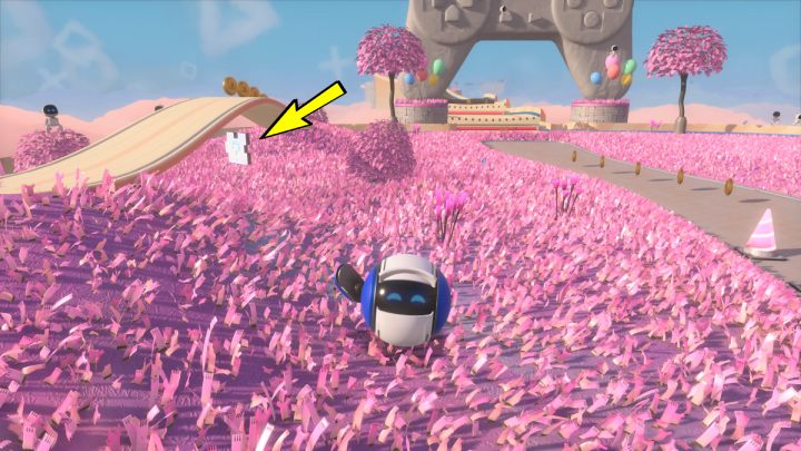 Wylądujesz na różowej łące - Astros Playroom: Pola szybkości - solucja, opis przejścia - Astros Playroom - poradnik do gry