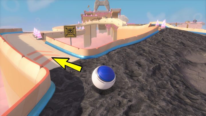 Jadąc dalej wybierz ścieżkę po lewej stronie - Astros Playroom: Pola szybkości - solucja, opis przejścia - Astros Playroom - poradnik do gry