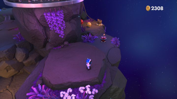 Idź w koło po skałach i pokonuj wszystkich wrogów jakich napotkasz - Astros Playroom: Głęboka przestrzeń danych - solucja, opis przejścia - Astros Playroom - poradnik do gry