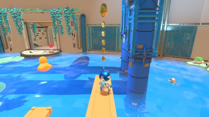 Na tym obszarze można zdobyć trofeum - Astros Playroom: Plaża botów - solucja, opis przejścia - Astros Playroom - poradnik do gry