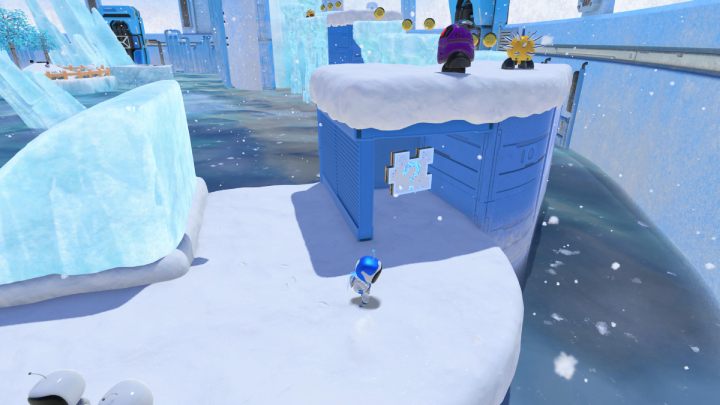 Zjedź z lodowej rampy na śnieg - Astros Playroom: Polarne kry - solucja, opis przejścia - Astros Playroom - poradnik do gry