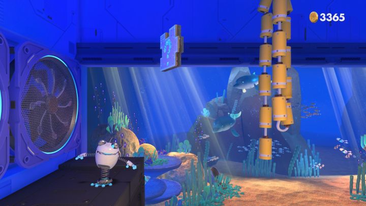 Pociągnij za kable i przebierz się ponownie w żabi kostium - Astros Playroom: Hotel pod sprężyną - solucja, opis przejścia - Astros Playroom - poradnik do gry