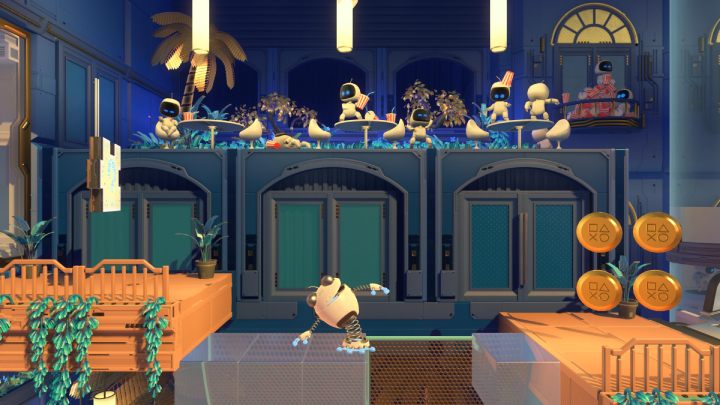 Przebij się przez kostki lodu, aby wejść na kolejne piętro - Astros Playroom: Hotel pod sprężyną - solucja, opis przejścia - Astros Playroom - poradnik do gry