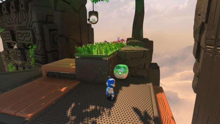 Pokonaj latających wrogów i zbierz monety ze wszystkich pojemników - Astros Playroom: Ruiny raytrace - solucja, opis przejścia - Astros Playroom - poradnik do gry