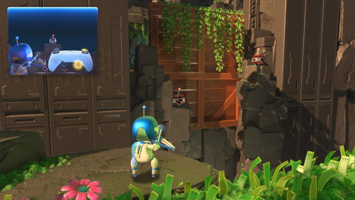 Przed tobą zauważysz drewniany most - Astros Playroom: Ruiny raytrace - solucja, opis przejścia - Astros Playroom - poradnik do gry