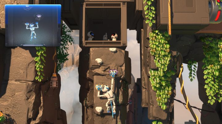 Jeden z białych uchwytów będzie częściowo złamany - Astros Playroom: Góra płyta główna - solucja, opis przejścia - Astros Playroom - poradnik do gry