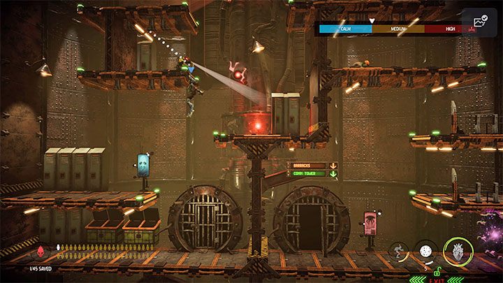 Wieża Overlook Tower to lokacja o pionowej strukturze - Oddworld Soulstorm: Skradanie się w Overlook Tower, Slig Barracks - solucja - Oddworld Soulstorm - poradnik do gry