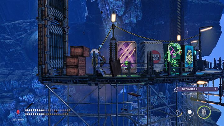 Kierujemy się w lewo i opcjonalnie korzystamy z lornetki - Oddworld Soulstorm: Znalezienie drogi na Poziom 3, The Mines - solucja - Oddworld Soulstorm - poradnik do gry