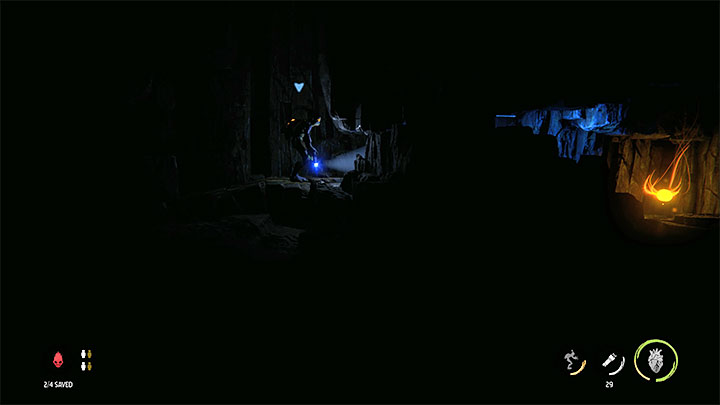 Kontynuujemy przemarsz przez katakumby, który zakłada obniżanie się lub zeskakiwanie do niższych półek i korytarzy - Oddworld Soulstorm: Spotkanie z Keeperem, The Sanctum - solucja, opis przejścia - Oddworld Soulstorm - poradnik do gry