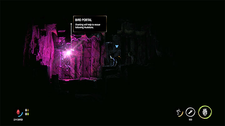 Opuszczamy sekretne miejsce i wybieramy lewą ścieżkę żeby kontynuować przemarsz - Oddworld Soulstorm: Spotkanie z Keeperem, The Sanctum - solucja, opis przejścia - Oddworld Soulstorm - poradnik do gry