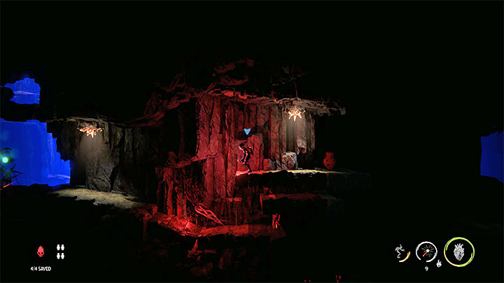 Podczas schodzenia w dół szybu musimy uniknąć dwóch płyt naciskowych - Oddworld Soulstorm: Odnalezienie Fragons Eye, The Sanctum - solucja - Oddworld Soulstorm - poradnik do gry