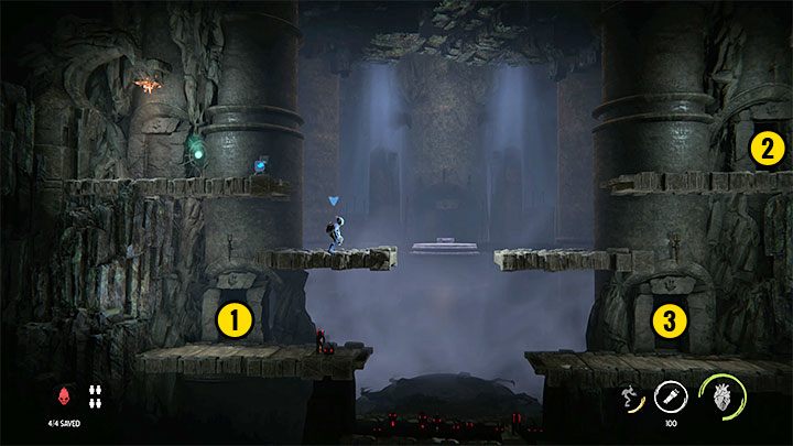 Dowiemy się o konieczności zaliczenia trzech Prób Płomienia (Flame Trial) - Oddworld Soulstorm: Odnalezienie Fragons Eye, The Sanctum - solucja - Oddworld Soulstorm - poradnik do gry