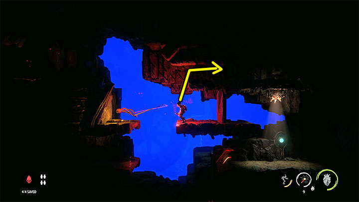 Zaglądamy do najbliższych dzbanów, rozpalamy flarę i zjeżdżamy windą na dół - Oddworld Soulstorm: Odnalezienie Fragons Eye, The Sanctum - solucja - Oddworld Soulstorm - poradnik do gry