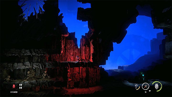 W miejscu z dołączonego obrazka musimy najpierw turlać się w lewo i następnie w prawo - Oddworld Soulstorm: Odnalezienie Fragons Eye, The Sanctum - solucja - Oddworld Soulstorm - poradnik do gry