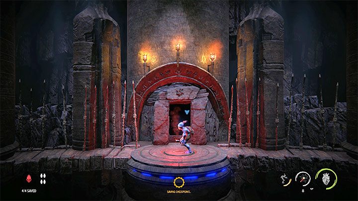 Po zaliczeniu wszystkich trzech zadań powracamy do Komnaty Prób - Oddworld Soulstorm: Odnalezienie Fragons Eye, The Sanctum - solucja - Oddworld Soulstorm - poradnik do gry