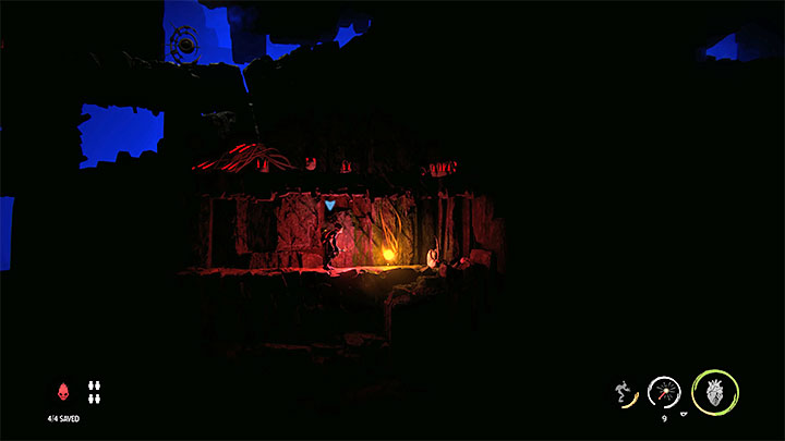 W trakcie ucieczki rozglądamy się za miejscem, w którym możemy przedostać się do małego bocznego obszaru i pozyskać sekret Royal Jelly - Oddworld Soulstorm: Odnalezienie Fragons Eye, The Sanctum - solucja - Oddworld Soulstorm - poradnik do gry