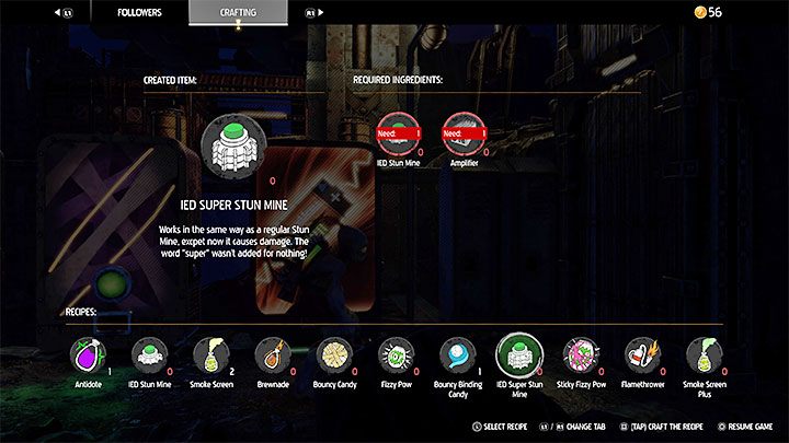 Wymagane składniki do craftingu: IED Stun Mine, Amplifier (rzadki materiał - możemy go też odnajdywać w automatach) - Oddworld Soulstorm: Gadżety - lista wszystkich - Oddworld Soulstorm - poradnik do gry