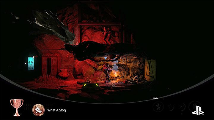 W opisywanej kopalni możemy rozpocząć ucieczkę i zablokować za sobą przejście żeby uwięzić Slogi - Oddworld Soulstorm: Trofea/Osiągnięcia - lista - Oddworld Soulstorm - poradnik do gry