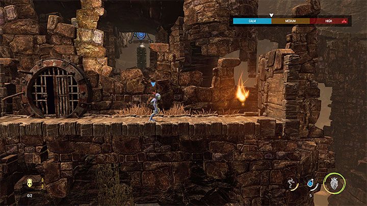 Abe może po dotarciu do bramki skorzystać z przejścia (Kwadrat) i przeniesiemy się do sekretnego obszaru (Secret Area) - Oddworld Soulstorm: Odnalezienie innych Mudokonów, The Ruins - solucja - Oddworld Soulstorm - poradnik do gry